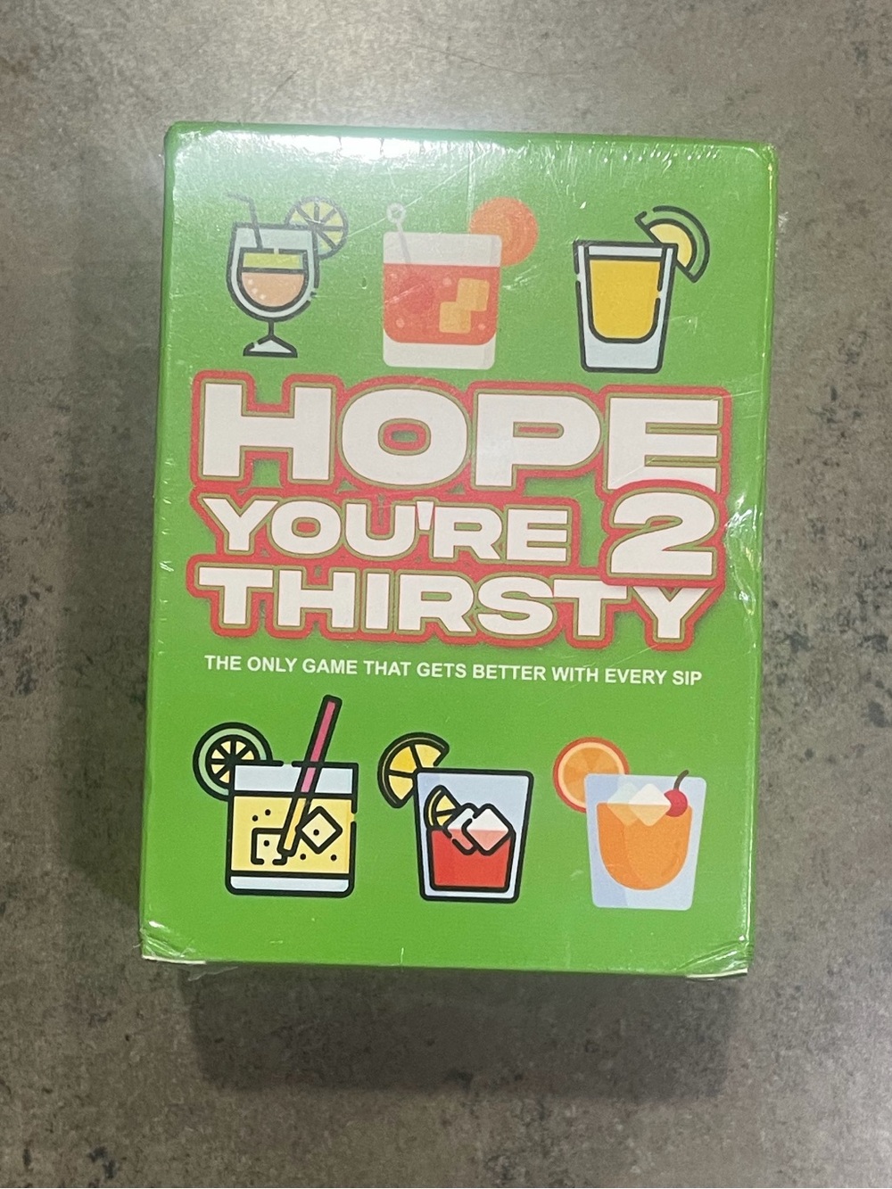 Source Unknown Hope You're 2 Thirsty Card Game - Green